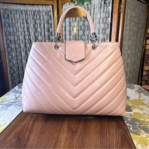 Circus by Sam Edelman Pink and Silver Quilted Satchel